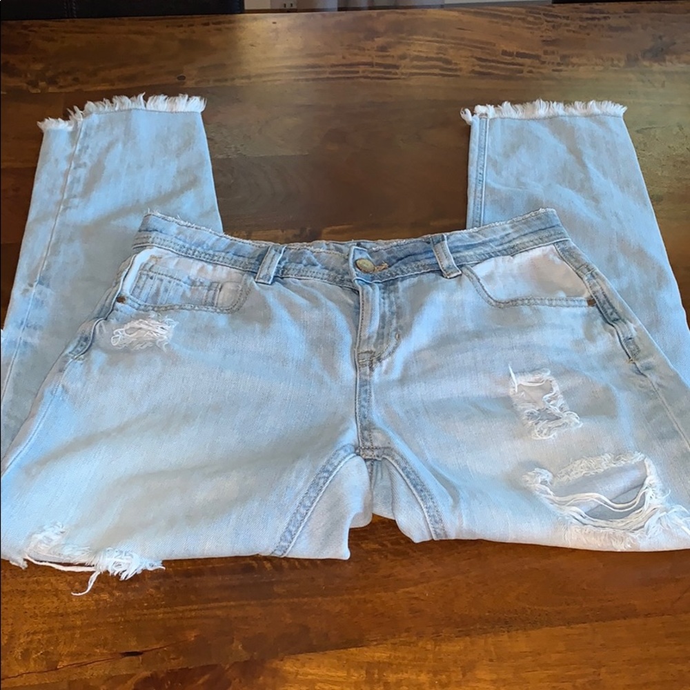 Zara distressed boyfriend jeans